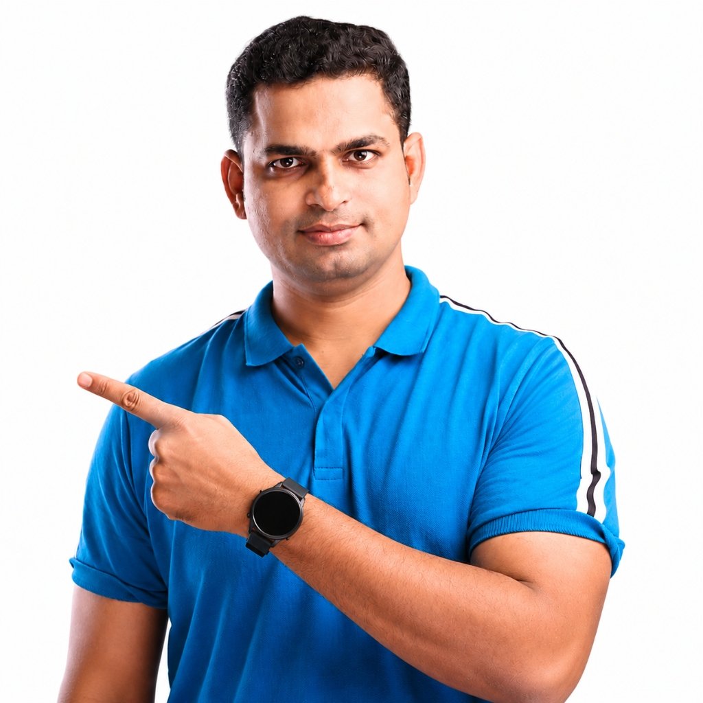 Ratish Jha pointing to text